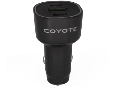 Chargeur allume-cigare 3 ports (2 USB-C et 1 USB-A)