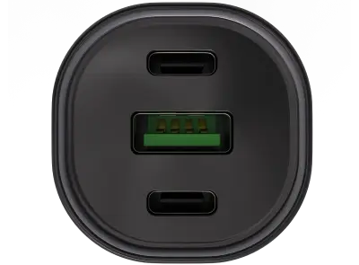 Chargeur allume-cigare 3 ports (2 USB-C et 1 USB-A)